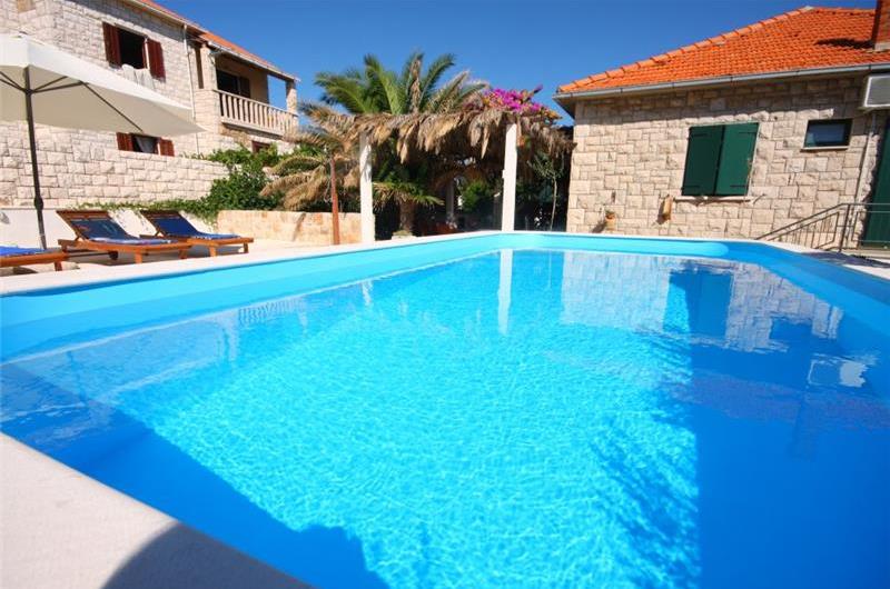 4 Bedroom Sea Front Villa with Pool in Postira, Brac Island, Sleeps 8