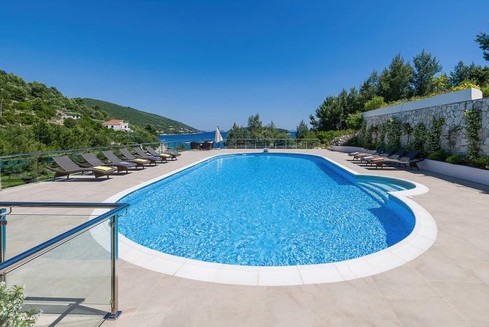 Luxury 7 Bedroom Villa with Pool in Stunning Bay near Vela Luka, Korcula - sleeps 14-17