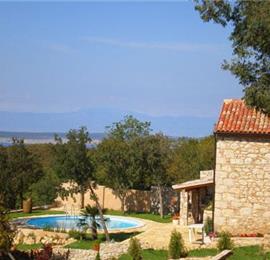 Three charming stone villas on one estate sleeping up to 16, near Crikvenica with views of Krk Island