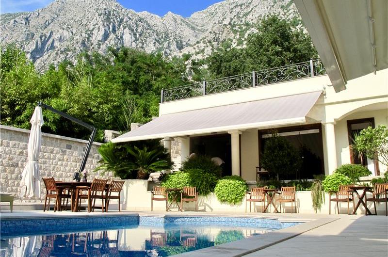 10 bedroom waterfront villa with pool near Dobrota, Kotor Bay, sleeps 22