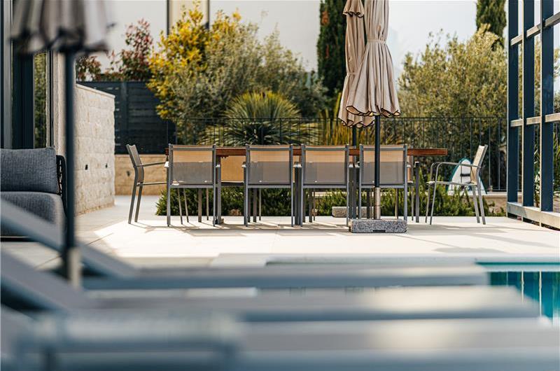 3 x 5 bedroom seafront villa with heated infinity pool near Rogoznica, sleeps 10
