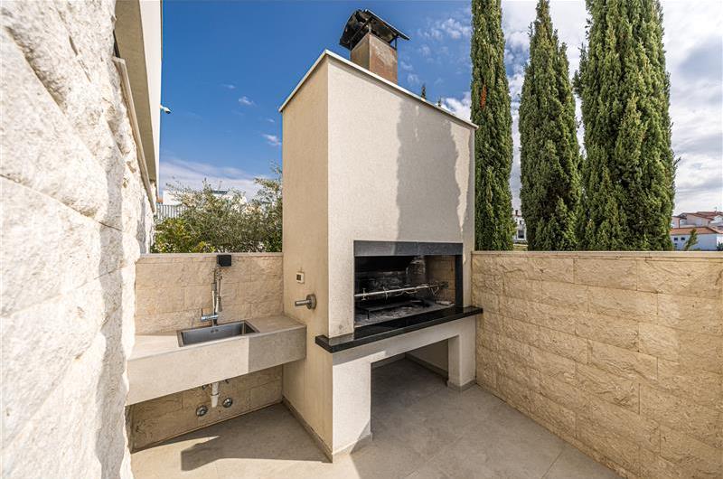 3 x 5 bedroom seafront villa with heated infinity pool near Rogoznica, sleeps 10