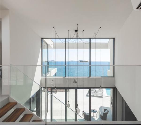 3 x 5 bedroom seafront villa with heated infinity pool near Rogoznica, sleeps 10