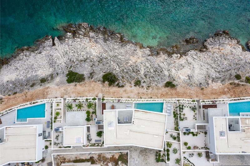 3 x 5 bedroom seafront villa with heated infinity pool near Rogoznica, sleeps 10