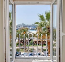 Two-bedroom luxury sea view apartment along Split city sea front sleeps 4