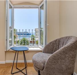 Two-bedroom luxury sea view apartment along Split city sea front sleeps 4