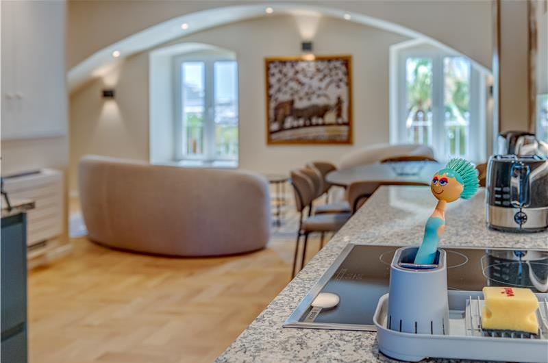 Two-bedroom luxury sea view apartment along Split city sea front sleeps 4