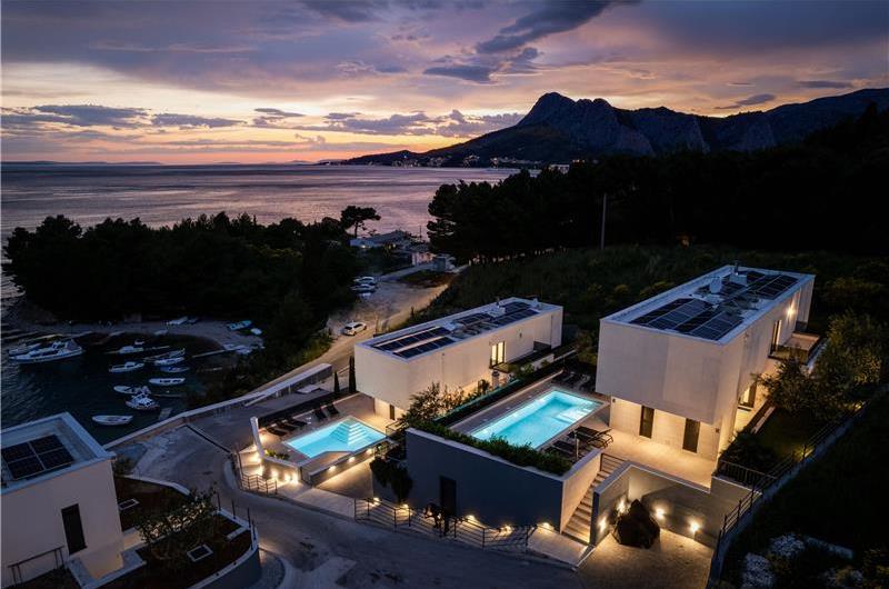 5 bedroom beachfront villa with heated pool near Omis, sleeps 9