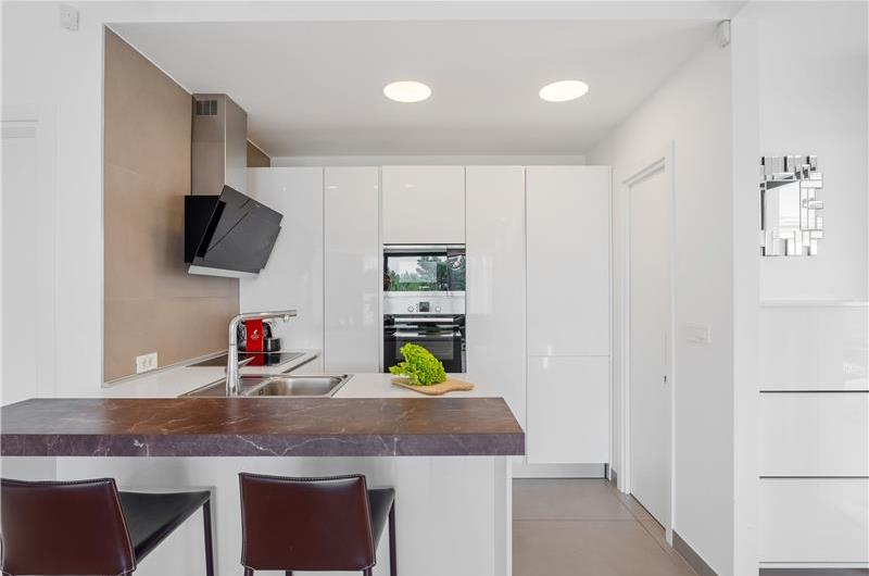 5 bedroom beachfront villa with heated pool near Omis, sleeps 9